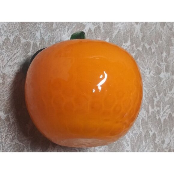 Murano Style Art Glass Orange fruit beautiful excellent condition 3.75" x 3.5" - Picture 7 of 8